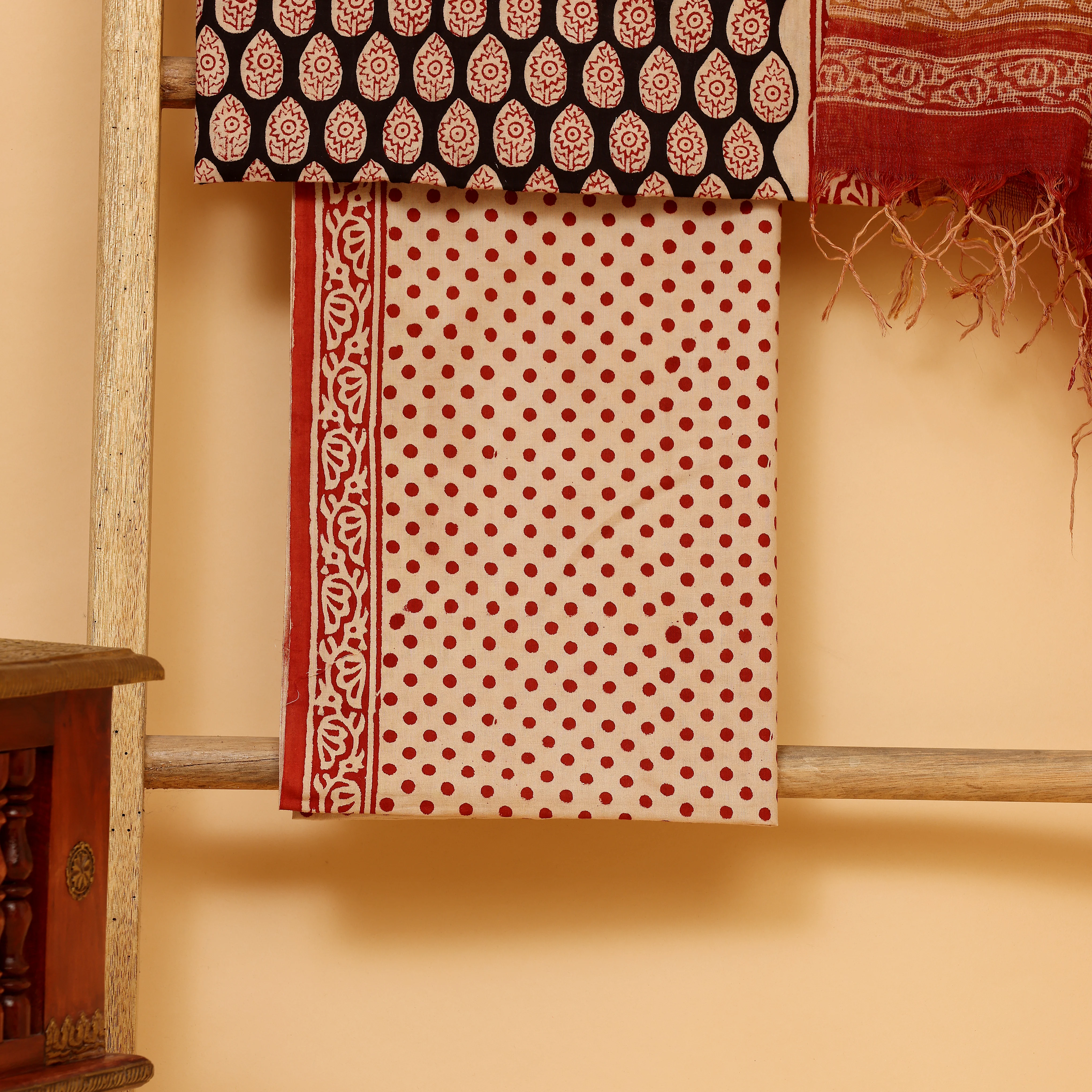 Azam hand block printed cotton unstitched Suit set - Image 3