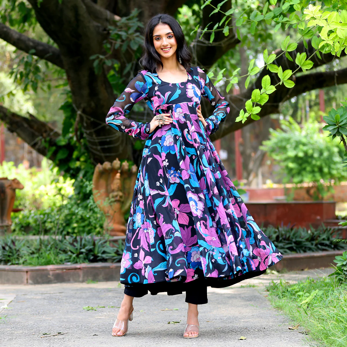 Van Floral Gerogette Kurta